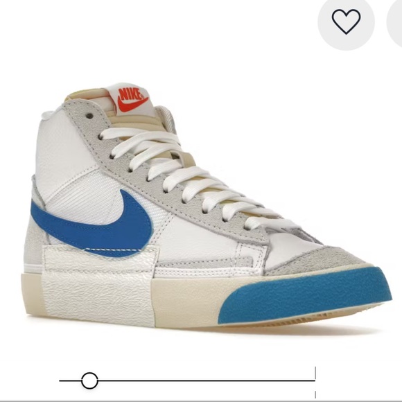 NEW Nike Blazer Mid Pro Club DQ7673-102 Men's White/Beach/Blue Sneaker Shoes 13 - Picture 3 of 14